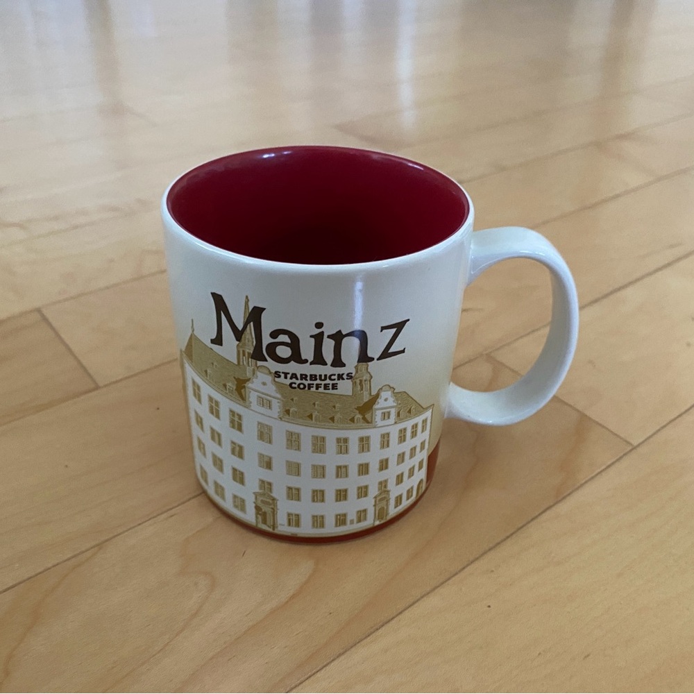 Starbucks 2014 Mainz Collectors Mug with Red, White, and Gold Design NWT